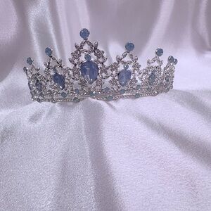 Elegant Silver and Blue Tiara